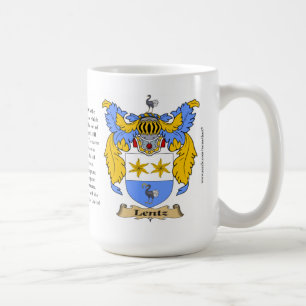 Lentz name, the Origin, the Meaning and the Crest Coffee Mug