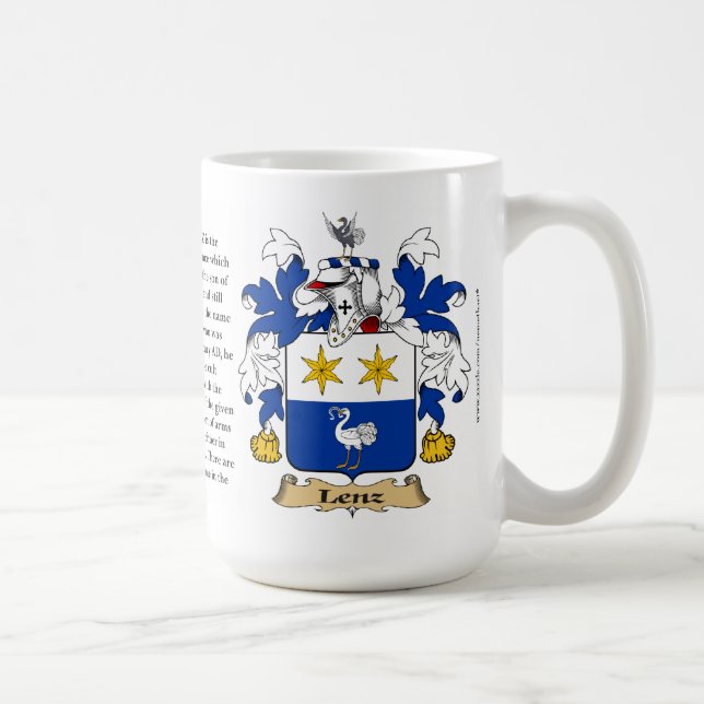 Lenz, the Origin, the Meaning and the Crest Coffee Mug (Right)