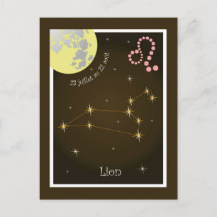Leo 23 juillet au 22 août postcard