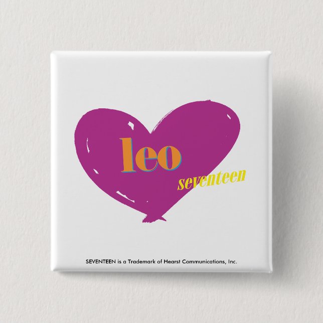 Leo 2 pinback button (Front)