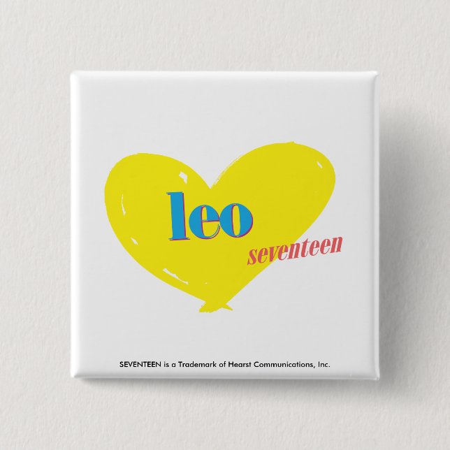 Leo 3 pinback button (Front)