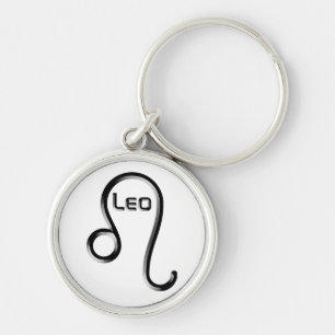 LEO, Abstract Design of the Zodiac Sign, Keychain
