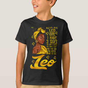 Leo Afro Black Woman It's My Birthday Zodiac Sign T-Shirt