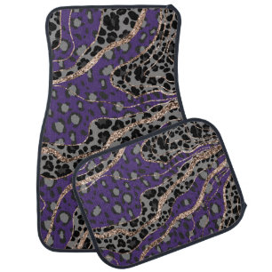 Leo Animal Print Glitter Glam 2 Car Floor Mat