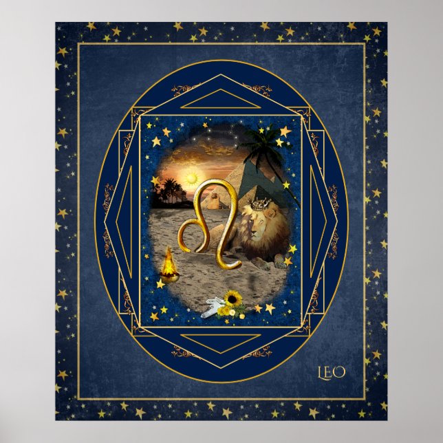 Leo ♌ Art Collage Poster (Front)