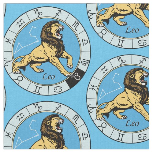 leo astrological zodiac sign fabric