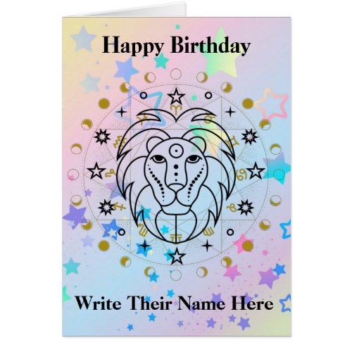 Leo Astrology Birthday Card July 23_August 22