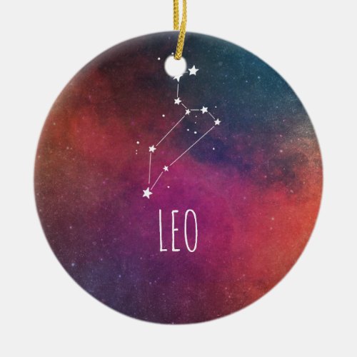 Leo Astrology Ceramic Ornament