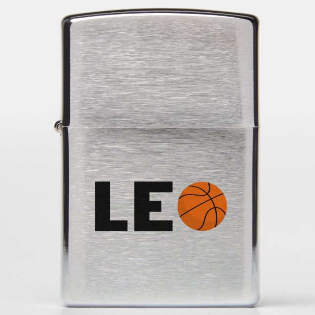 Leo Basketball Zippo Lighter (Front)