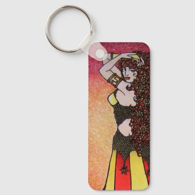 Leo Belly Dancer Keychain (Front)