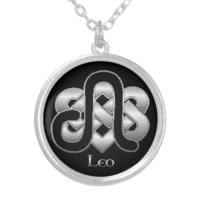 Leo Birth Sign Celtic Knot Zodiac Necklace (Front)