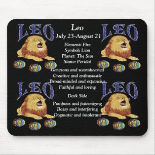 Leo Birth Sign Zodiac Mouse Pad