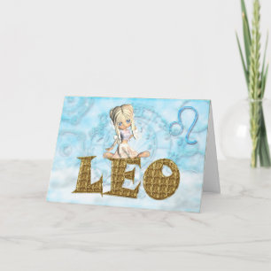 Leo Birthday Card cute