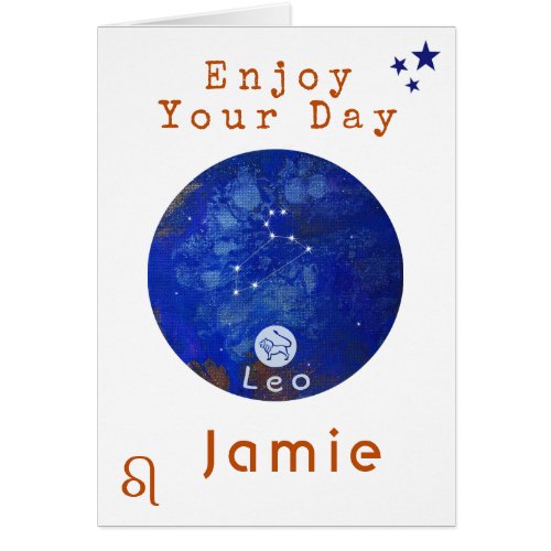 Leo Birthday Card Horoscope Zodiac Birthday Card