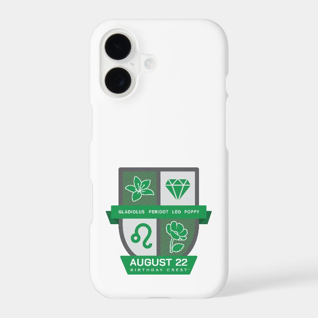 Leo Birthday Crest™ for August 1-22 iPhone Case (Back)