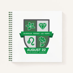 Leo Birthday Crest™ for August 1-22 Notebook