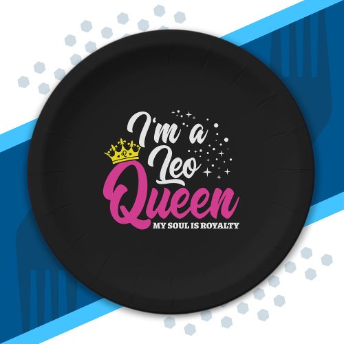 Leo Birthday Queen Astrology Zodiac July August Paper Plates