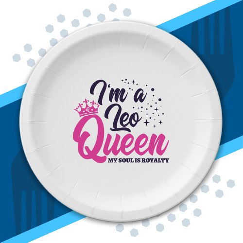 Leo Birthday Queen Astrology Zodiac Sign Soul Paper Plates