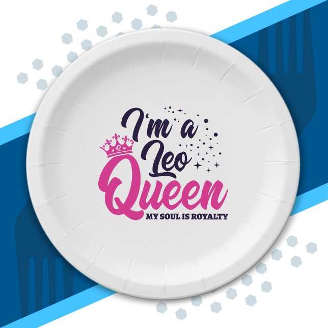 Leo Birthday Queen Astrology Zodiac Sign Soul Paper Plates (Creator Uploaded)