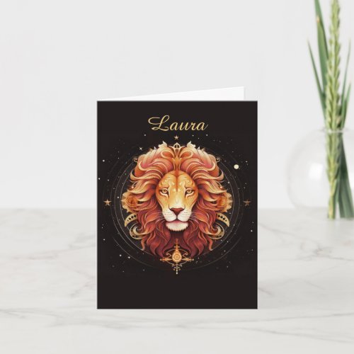 Leo Birthday Zodiac Sign July to August Card