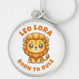 Leo Born to Rule Keychain
