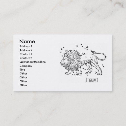 Leo Business Card