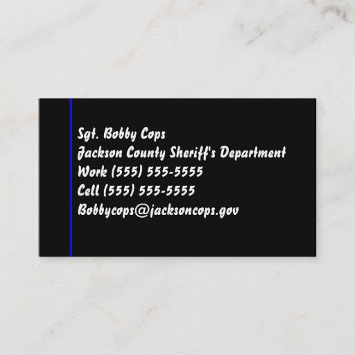 Customizable LEO business cards