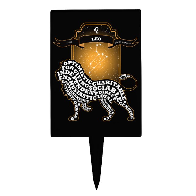 Leo Cake Topper (Front)