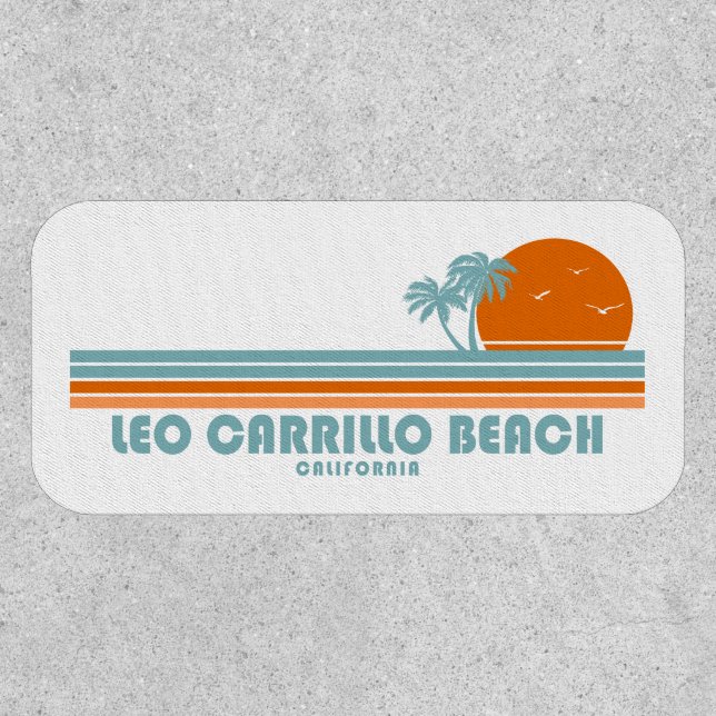 Leo Carrillo Beach California Sun Palm Trees Patch (Front)
