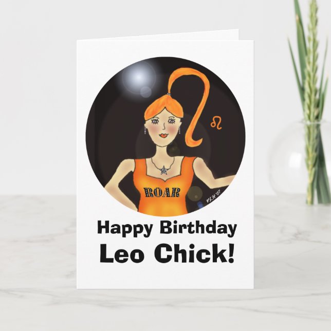 Leo Chick Birthday Card (Front)