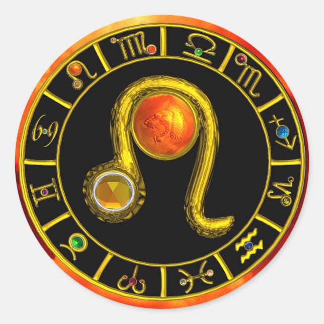 LEO CLASSIC ROUND STICKER (Front)