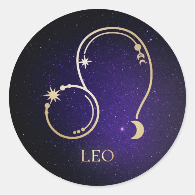 Leo Classic Round Sticker (Front)