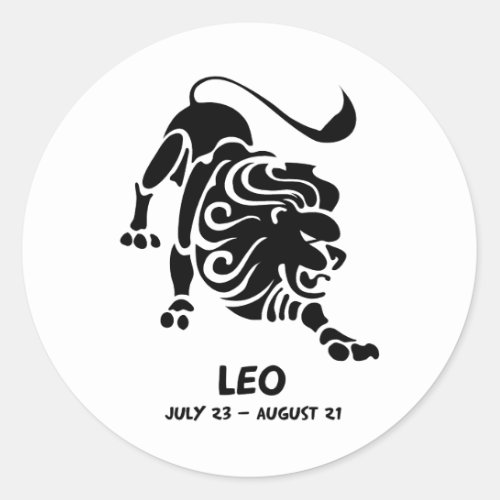 Leo Classic Round Sticker