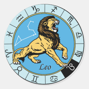 leo classic round sticker
