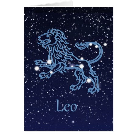 Leo Constellation And Zodiac Sign With Stars