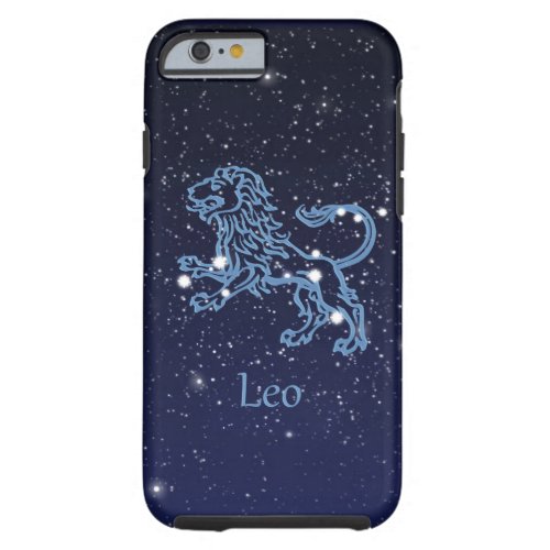 Leo Constellation and Zodiac Sign with Stars Tough iPhone 6 Case