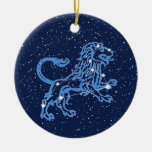 Leo Constellation And Zodiac Sign With Stars Ceramic Ornament at Zazzle