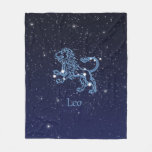 Leo Constellation And Zodiac Sign With Stars Fleece Blanket at Zazzle