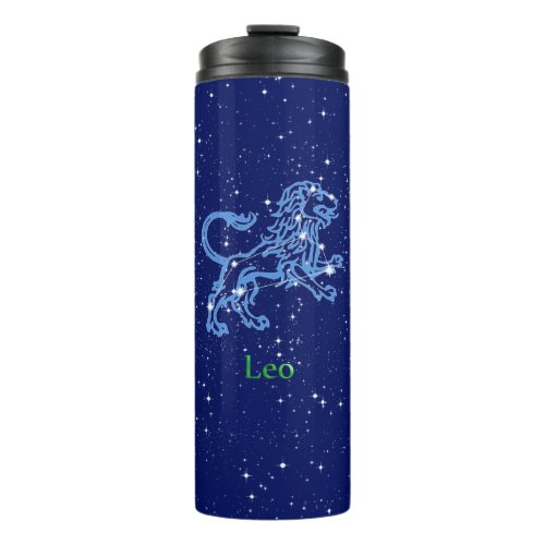 Leo Constellation and Zodiac Sign with Stars Thermal Tumbler