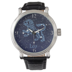 Leo Constellation and Zodiac Sign with Stars Watch