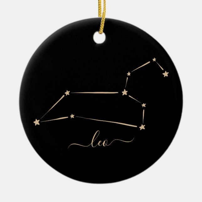 Leo Constellation Ceramic Ornament (Front)