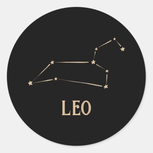 Leo Constellation Classic Round Sticker