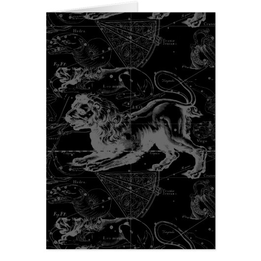 Leo Constellation Hevelius 1690 Decor Cards (Front)