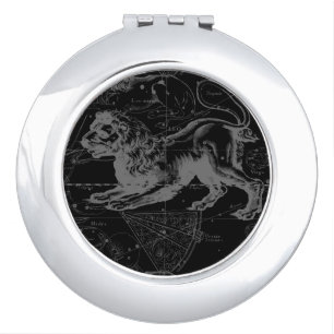 Leo Constellation Hevelius 1690 July23 - August 22 Compact Mirror