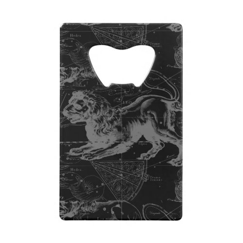 Leo Constellation Hevelius 1690 July23 _ August 22 Credit Card Bottle Opener