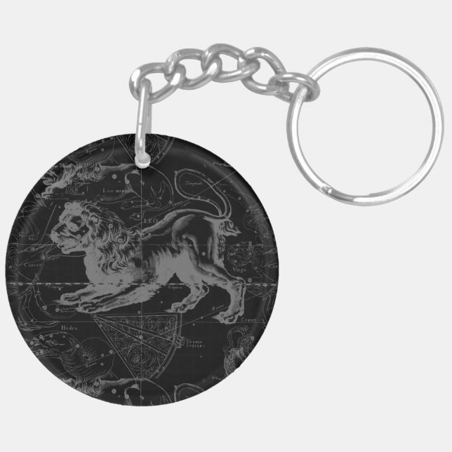 Leo Constellation Hevelius 1690 July23 - August 22 Keychain (Back Left)