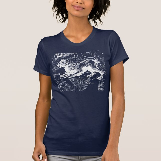 Leo Constellation Hevelius 1690 July23 - August 22 T-Shirt (Front)
