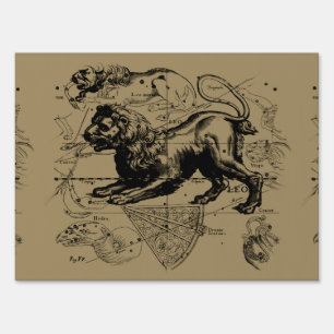 Leo Constellation Hevelius 1690 July23 - August 22 Yard Sign