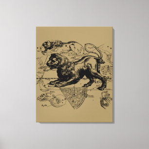 Leo Constellation Hevelius 1690 July 23 August 22 Canvas Print