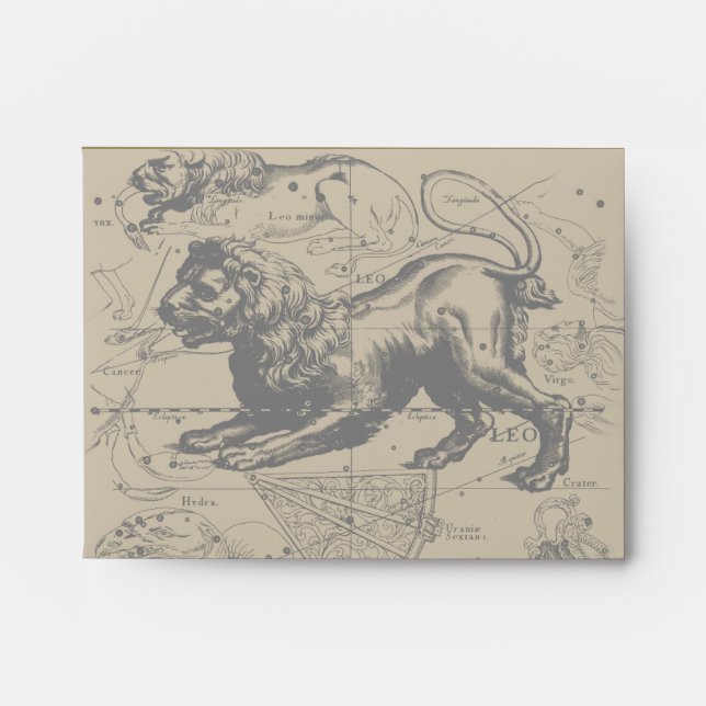 Leo Constellation Hevelius 1690 July 23  August 22 Envelope (Front)